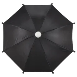 Parasolka z uchwytem przyssawkowym do telefonu  / Czarny LT97123-N0002