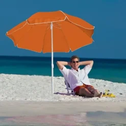 Parasol plażowy Ø150 cm FORT LAUDERDALE / Niebieski 507004