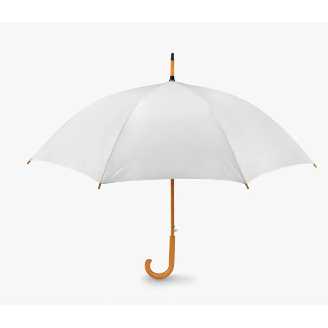 Parasol z drewnianą rączką / Biały KC5131-06