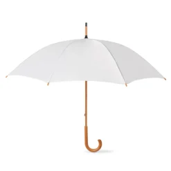 Parasol z drewnianą rączką / Biały KC5132-06