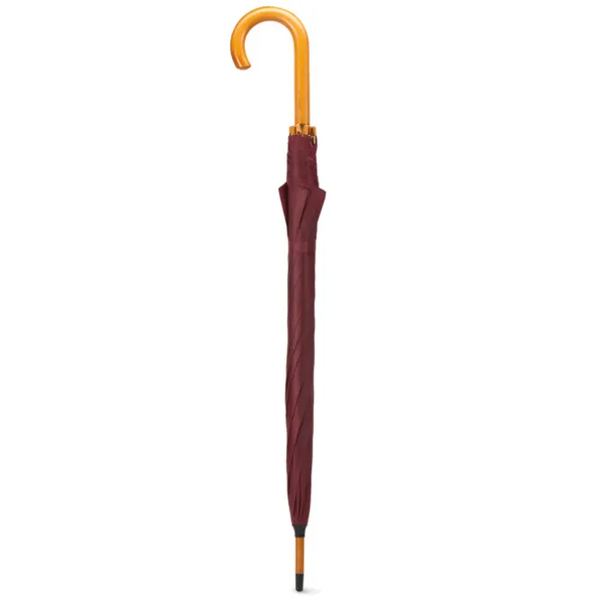 Parasol z drewnianą rączką / Burgund KC5131-02