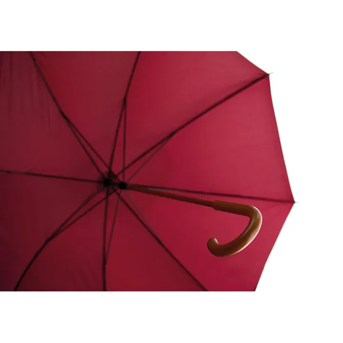Parasol z drewnianą rączką / Burgund KC5131-02