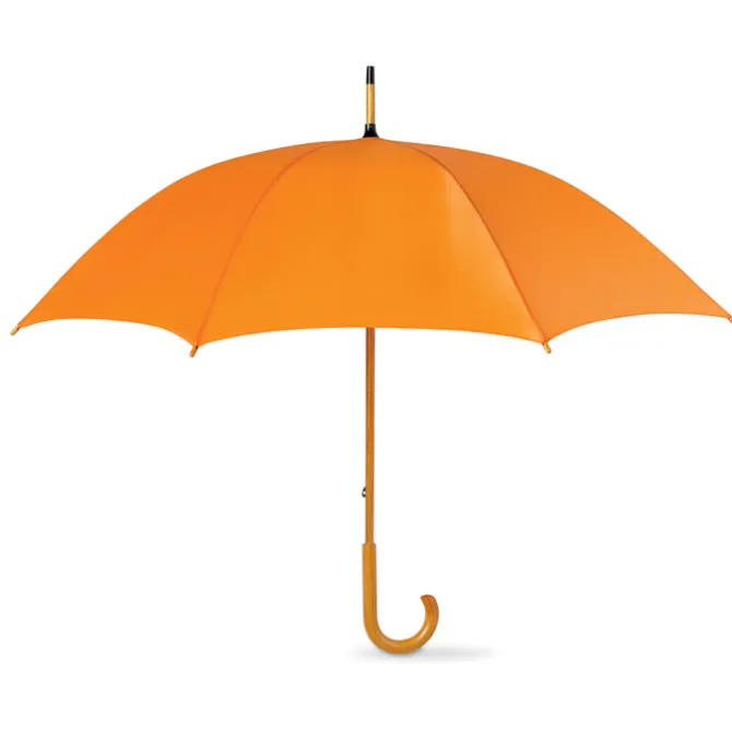 Parasol z drewnianą rączką / Pomarańczowy KC5132-10
