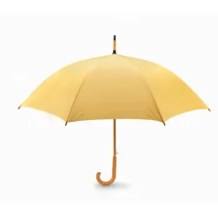 Parasol z drewnianą rączką / żółty KC5131-08