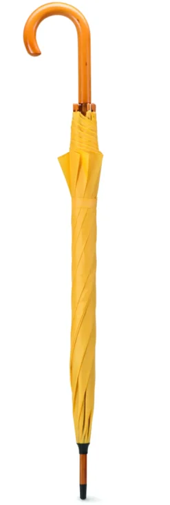 Parasol z drewnianą rączką / żółty KC5131-08