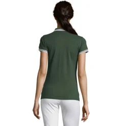 PASADENA damskie polo 200g / Forest Green/White S00578-FE-L