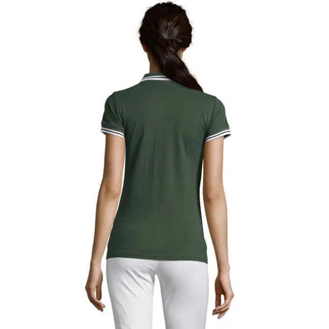PASADENA damskie polo 200g / Forest Green/White S00578-FE-L