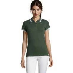PASADENA damskie polo 200g / Forest Green/White S00578-FE-XXL