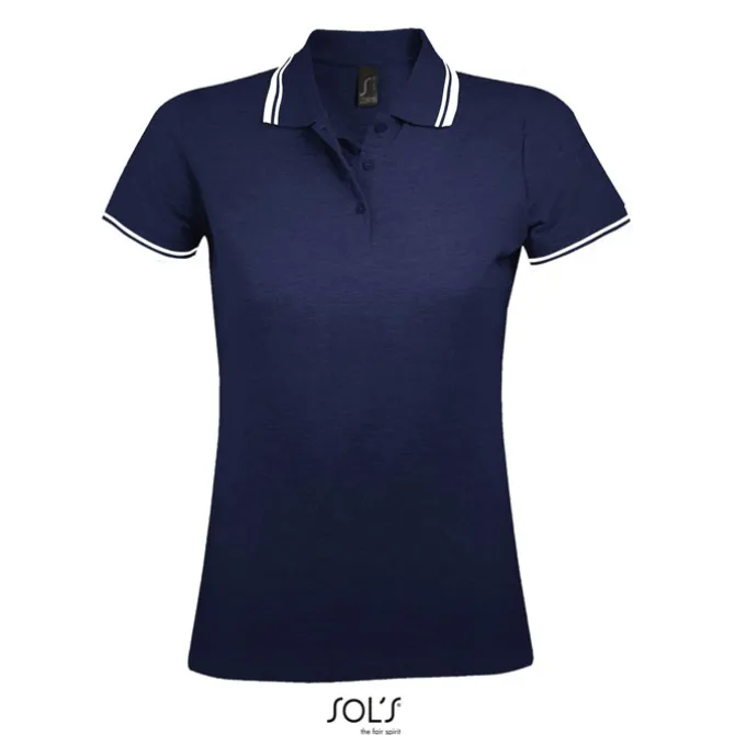 PASADENA damskie polo 200g / Francuski granatowy / biały S00578-FW-M