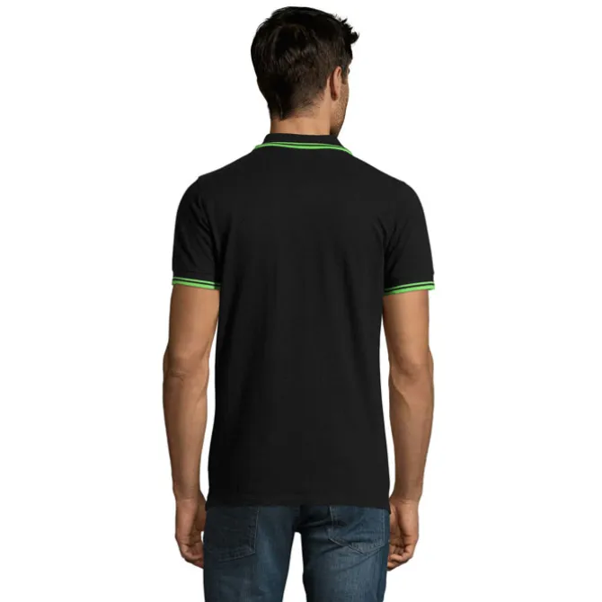 PASADENA męskie polo 200g / Czarny/Limonka S00577-BN-XXL