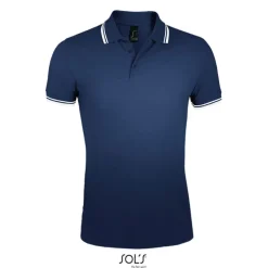PASADENA męskie polo 200g / Francuski granatowy / biały S00577-FW-3XL