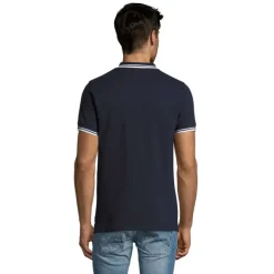 PASADENA męskie polo 200g / Francuski granatowy / biały S00577-FW-M