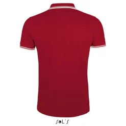 PASADENA męskie polo 200g / Rojo/Blanco S00577-RE-L