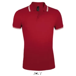 PASADENA męskie polo 200g / Rojo/Blanco S00577-RE-XL