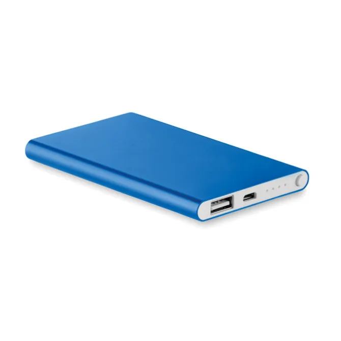 Płaski Powerbank 4000mAh / Niebieski MO8735-37