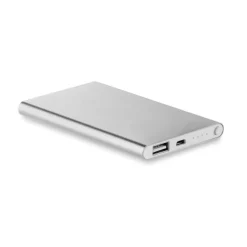 Płaski Powerbank 4000mAh / Srebrny mat MO8735-16