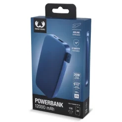 2PB12100 | Fresh 'n Rebel Powerbank 12000 mAh USB-C Szybkie ładowanie 20W / Niebieski LT49402-N0011