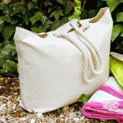 Płócienna torba z uchwytami ściąganymi sznurkiem. / Abano / Natural IP31117980