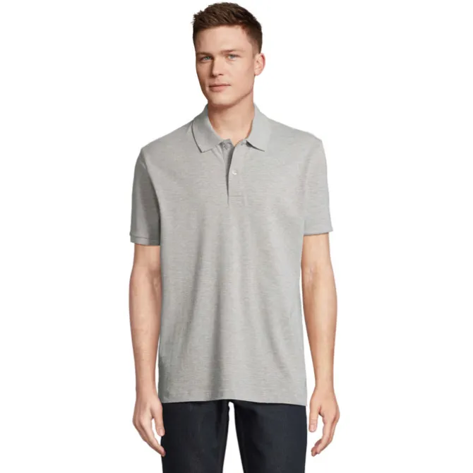 PEGASE Polo Organic 210g / Szary Melanż 2 S04242-GY-4XL
