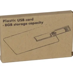 Pendrive plastikowy karta 8GB 2.0 SLOUGH / Biały 033606