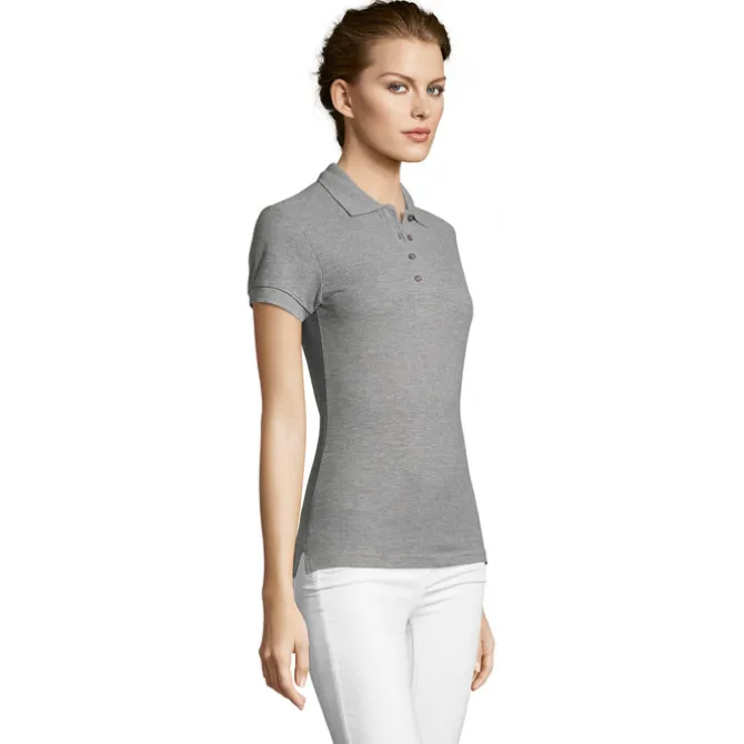 PEOPLE Damskie POLO 210g / Grey melange S11310-GY-L