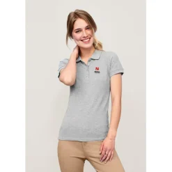 PEOPLE Damskie POLO 210g / Grey melange S11310-GY-S