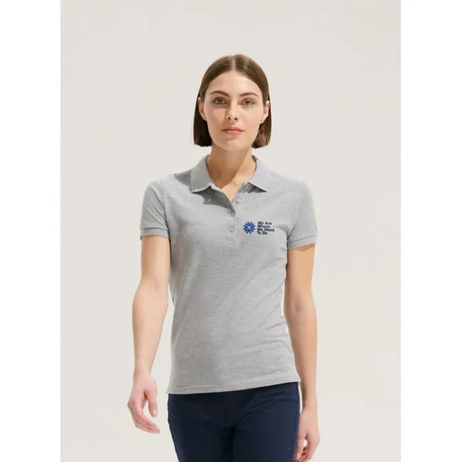 PEOPLE Damskie POLO 210g / Grey melange S11310-GY-XXL