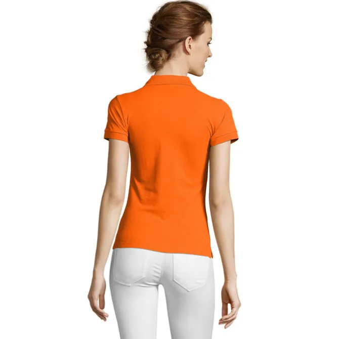 PEOPLE Damskie POLO 210g / Pomaranczowy S11310-OR-L