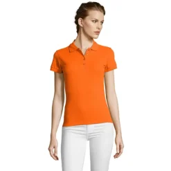 PEOPLE Damskie POLO 210g / Pomaranczowy S11310-OR-M