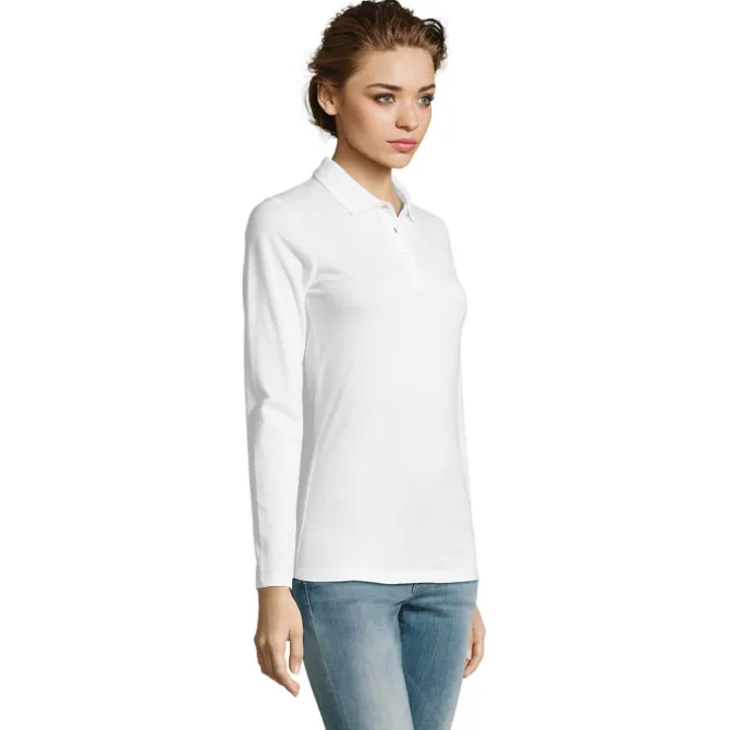 PERFECT Damskie LSL POLO180 / Biały S02083-WH-XXL