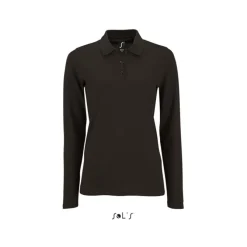 PERFECT Damskie LSL POLO180 / Czarny / Czarny opal S02083-BK-3XL