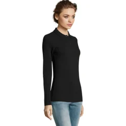 PERFECT Damskie LSL POLO180 / Czarny / Czarny opal S02083-BK-XXL