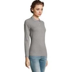 PERFECT Damskie LSL POLO180 / Grey melange S02083-GY-3XL