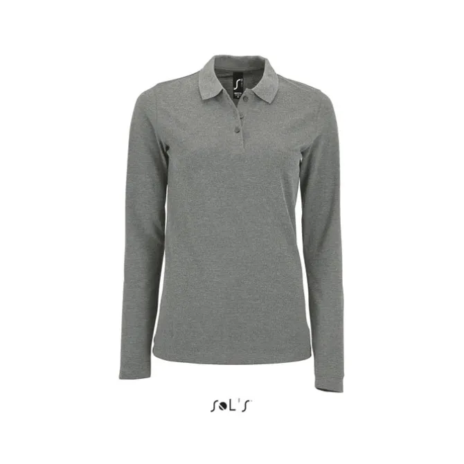 PERFECT Damskie LSL POLO180 / Grey melange S02083-GY-XL