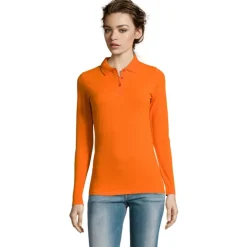 PERFECT Damskie LSL POLO180 / Pomaranczowy S02083-OR-3XL