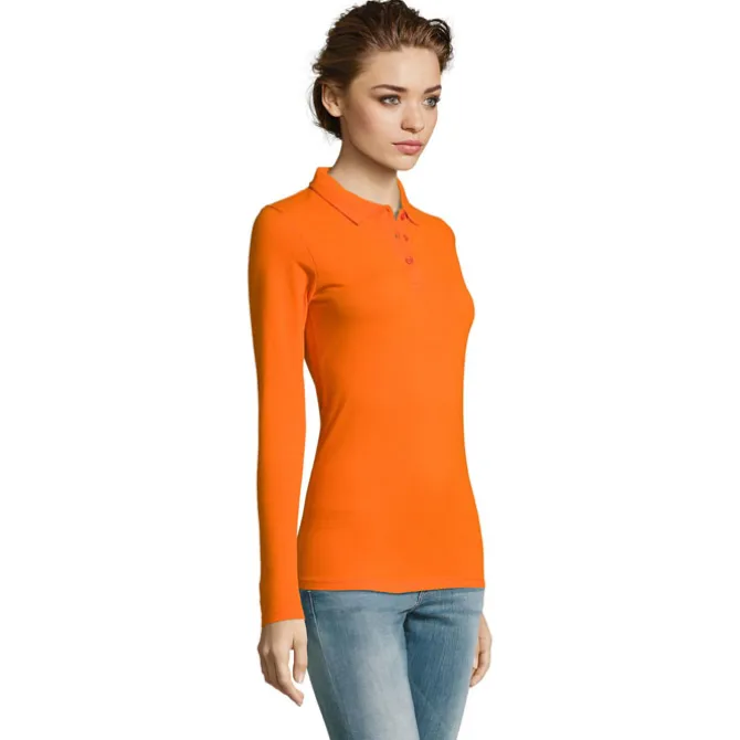PERFECT Damskie LSL POLO180 / Pomaranczowy S02083-OR-L