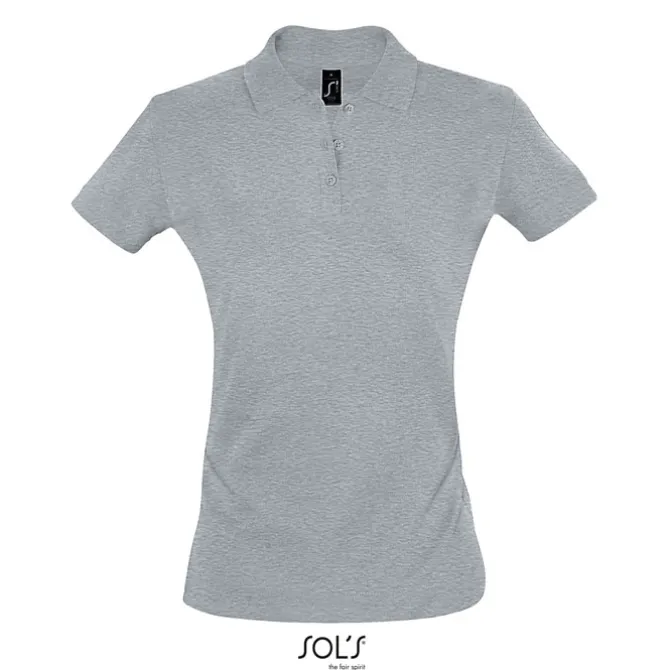 PERFECT Damskie POLO 180g / Grey melange S11347-GY-XXL
