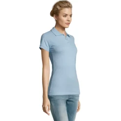 PERFECT Damskie POLO 180g / Sky Blue Pique S11347-SP-L