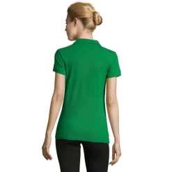 PERFECT Damskie POLO 180g / Zielony S11347-KG-M
