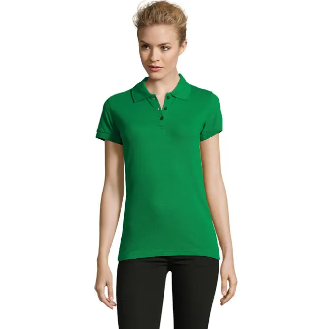 PERFECT Damskie POLO 180g / Zielony S11347-KG-L