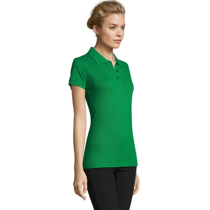 PERFECT Damskie POLO 180g / Zielony S11347-KG-L
