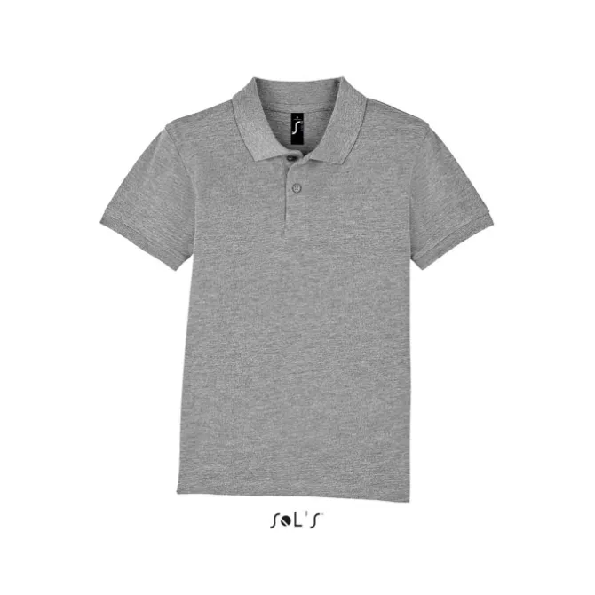 PERFECT Dziecięce POLO 180g / Grey melange S02948-GY-4XL