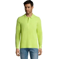 PERFECT MEN LSL POLO 180g / Apple Green S02087-AG-XXL