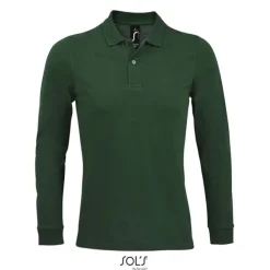 PERFECT MEN LSL POLO 180g / Ciemno-Zielony S02087-BO-3XL