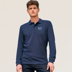PERFECT MEN LSL POLO 180g / French Navy S02087-FN-3XL