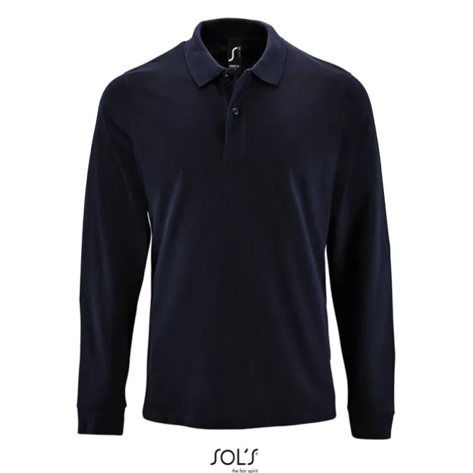 PERFECT MEN LSL POLO 180g / French Navy S02087-FN-XL