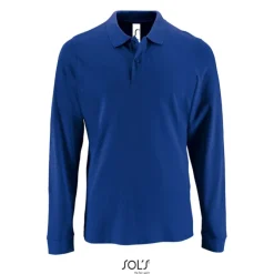 PERFECT MEN LSL POLO 180g / Niebieski S02087-RB-S
