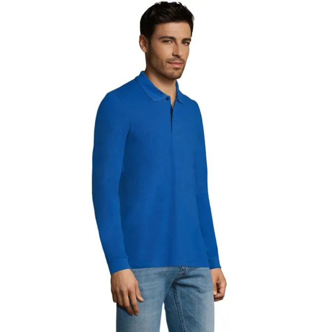 PERFECT MEN LSL POLO 180g / Niebieski S02087-RB-4XL
