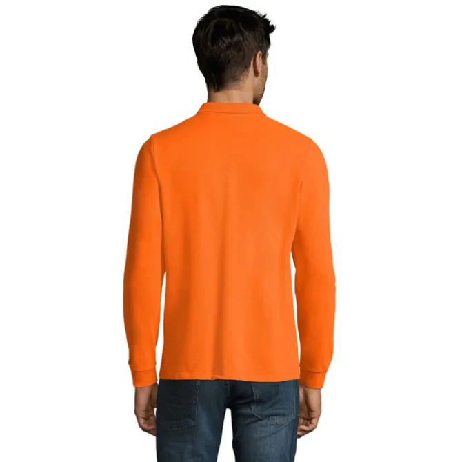 PERFECT MEN LSL POLO 180g / Pomarańczowy S02087-OR-S