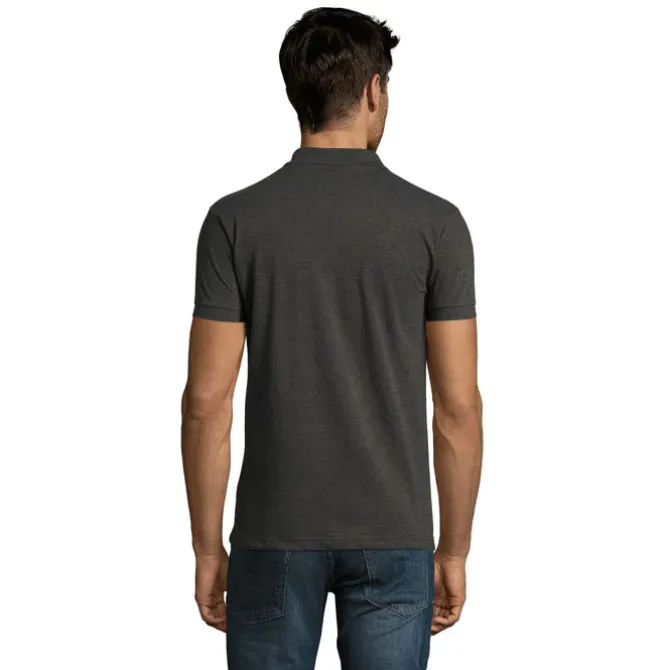 PERFECT Męskie POLO 180g / Charcoal melange S11346-CE-S